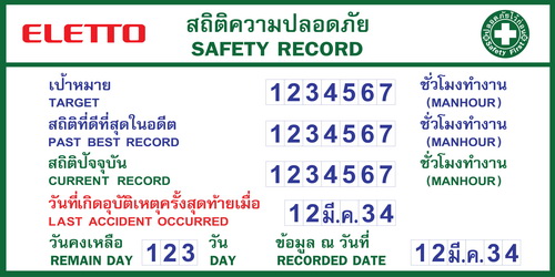 ป้ายสถิติความปลอดภัย